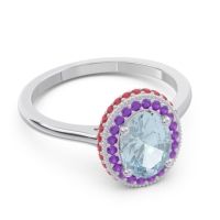 Halo Milgrain Pave Oval Dhanya Ring