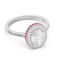 Halo Milgrain Pave Oval Dhanya Ring