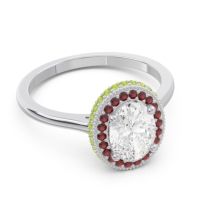 Halo Milgrain Pave Oval Dhanya Ring