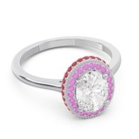 Halo Milgrain Pave Oval Dhanya Ring