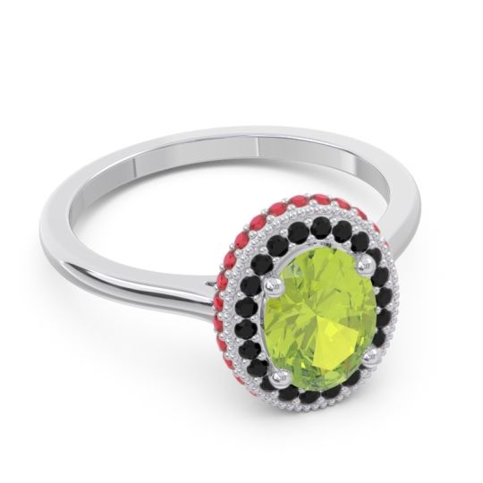 Halo Milgrain Pave Oval Dhanya Ring