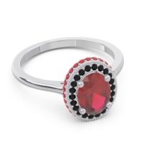 Halo Milgrain Pave Oval Dhanya Ring