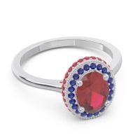 Halo Milgrain Pave Oval Dhanya Ring