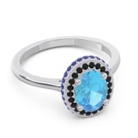 Halo Milgrain Pave Oval Dhanya Ring