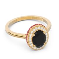 Halo Milgrain Pave Oval Dhanya Ring
