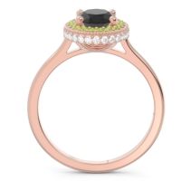 Halo Milgrain Pave Oval Dhanya Ring