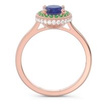 Halo Milgrain Pave Oval Dhanya Ring
