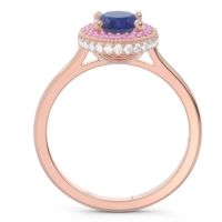 Halo Milgrain Pave Oval Dhanya Ring