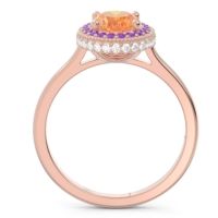Halo Milgrain Pave Oval Dhanya Ring