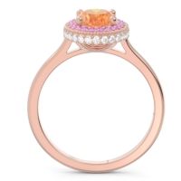 Halo Milgrain Pave Oval Dhanya Ring