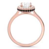 Halo Milgrain Pave Oval Dhanya Ring