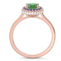 Halo Milgrain Pave Oval Dhanya Ring