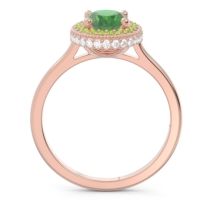 Halo Milgrain Pave Oval Dhanya Ring