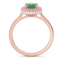 Halo Milgrain Pave Oval Dhanya Ring