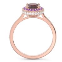 Halo Milgrain Pave Oval Dhanya Ring