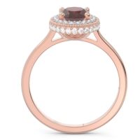Halo Milgrain Pave Oval Dhanya Ring