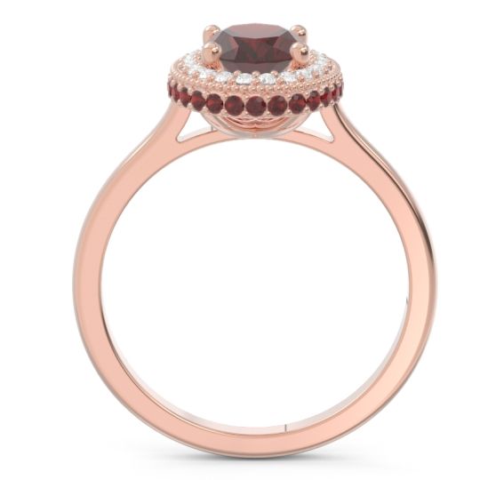 Halo Milgrain Pave Oval Dhanya Ring