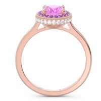 Halo Milgrain Pave Oval Dhanya Ring