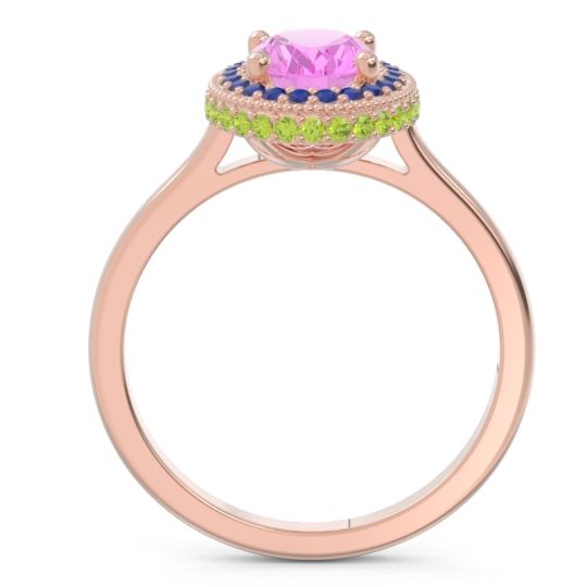 Halo Milgrain Pave Oval Dhanya Ring