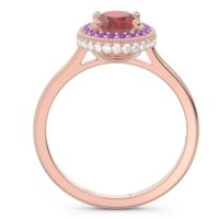 Halo Milgrain Pave Oval Dhanya Ring