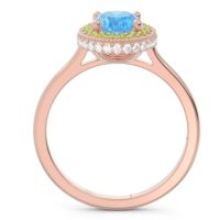 Halo Milgrain Pave Oval Dhanya Ring