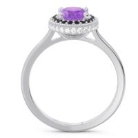 Halo Milgrain Pave Oval Dhanya Ring