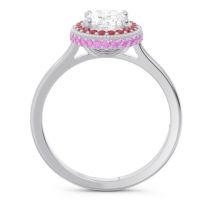 Halo Milgrain Pave Oval Dhanya Ring