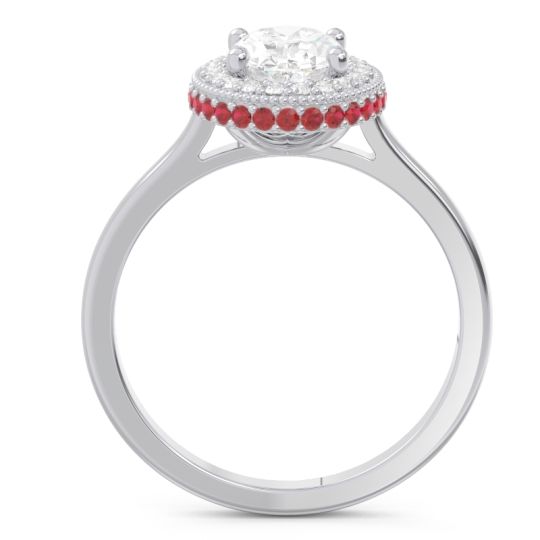 Halo Milgrain Pave Oval Dhanya Ring