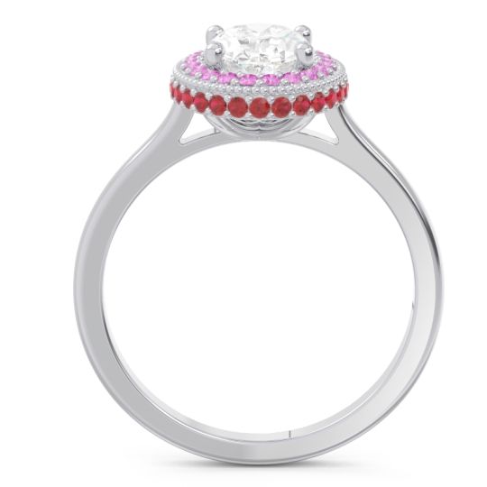 Halo Milgrain Pave Oval Dhanya Ring