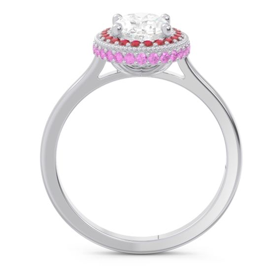 Halo Milgrain Pave Oval Dhanya Ring