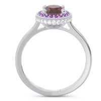 Halo Milgrain Pave Oval Dhanya Ring