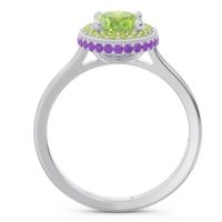 Halo Milgrain Pave Oval Dhanya Ring