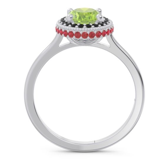 Halo Milgrain Pave Oval Dhanya Ring