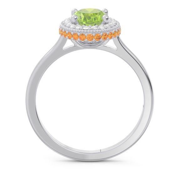 Halo Milgrain Pave Oval Dhanya Ring