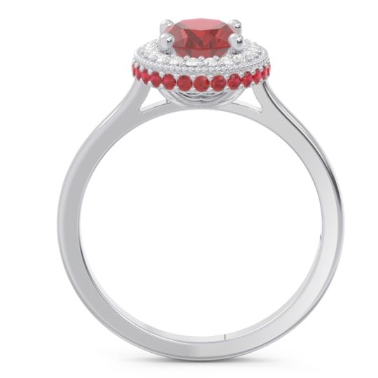 Halo Milgrain Pave Oval Dhanya Ring