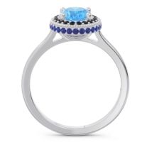 Halo Milgrain Pave Oval Dhanya Ring