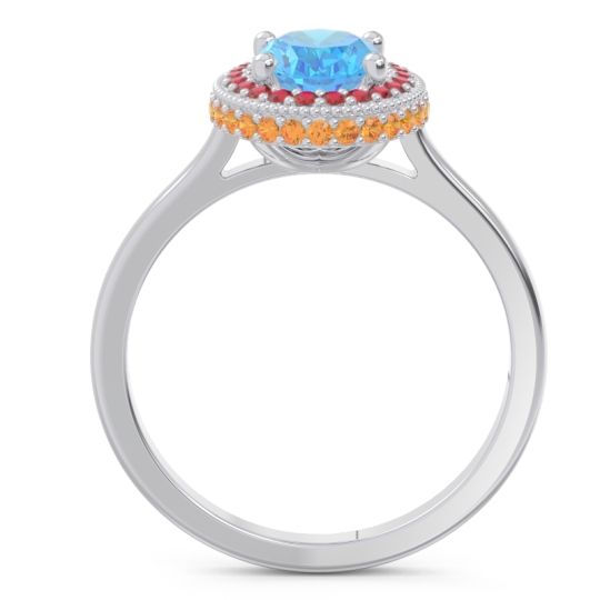 Halo Milgrain Pave Oval Dhanya Ring