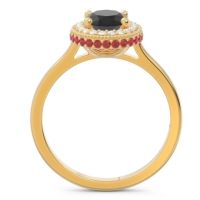 Halo Milgrain Pave Oval Dhanya Ring