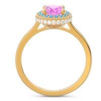 Halo Milgrain Pave Oval Dhanya Ring