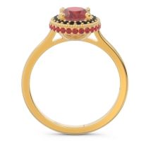 Halo Milgrain Pave Oval Dhanya Ring