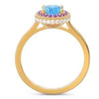 Halo Milgrain Pave Oval Dhanya Ring
