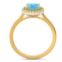 Halo Milgrain Pave Oval Dhanya Ring