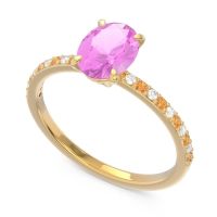 Oval Pave Presya Ring