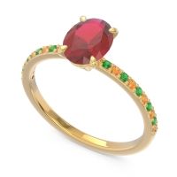 Oval Pave Presya Ring