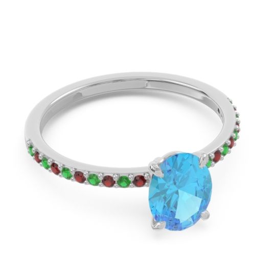 Oval Pave Presya Ring