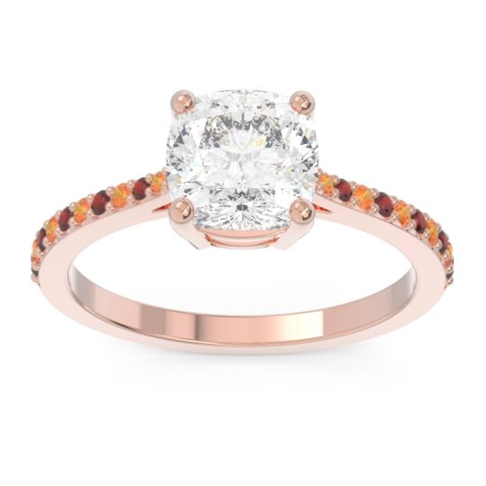 Pave Cushion Opaza Ring