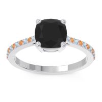 Pave Cushion Opaza Ring