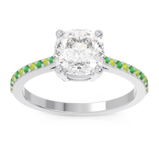 Pave Cushion Opaza Ring