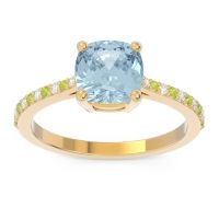 Pave Cushion Opaza Ring