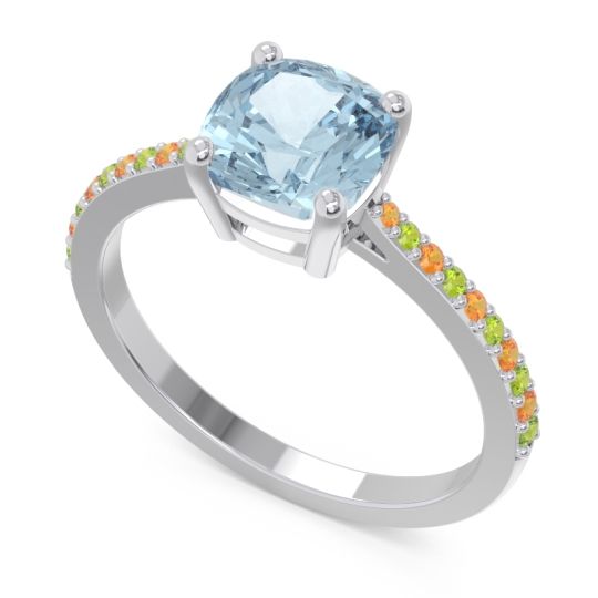 Pave Cushion Opaza Ring